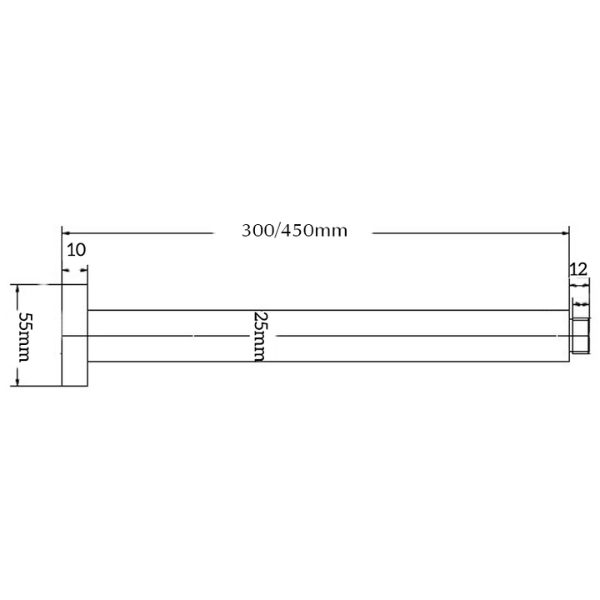 Mica Round Ceiling Arm | Brushed Nickel