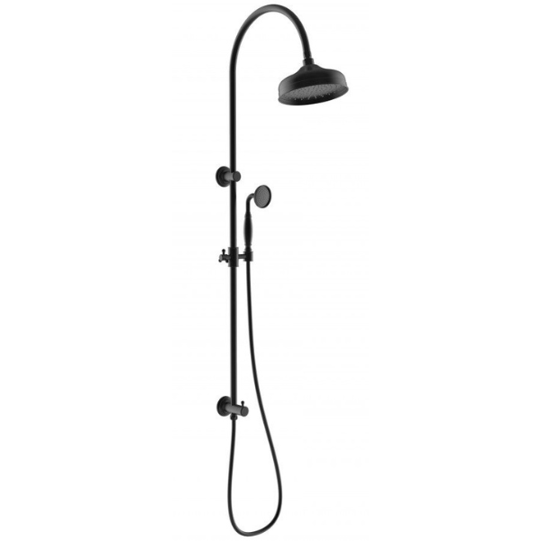 CLASICO DUAL SHOWER RAIL | BLACK – qcbathroom