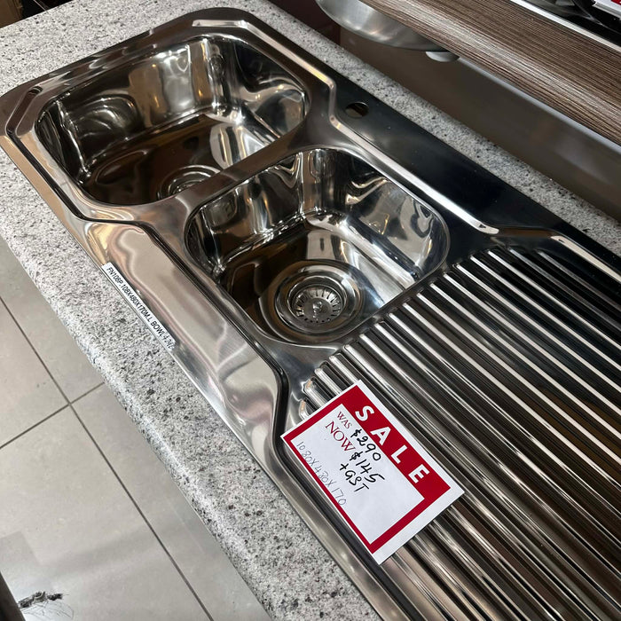 1080mm Chrome Double Sink