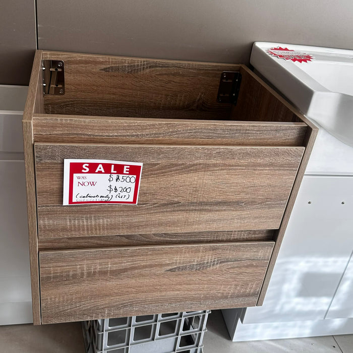 600mm Natural Oak Wood Vanity