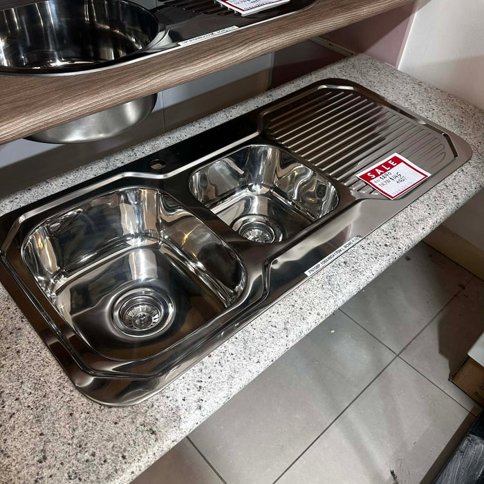 1080mm Chrome Double Sink