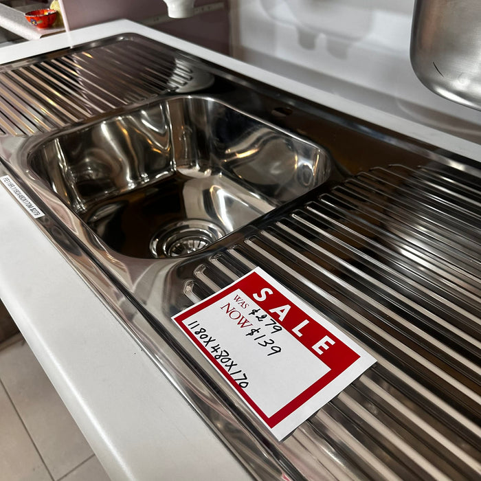 1180mm Chrome Single Sink