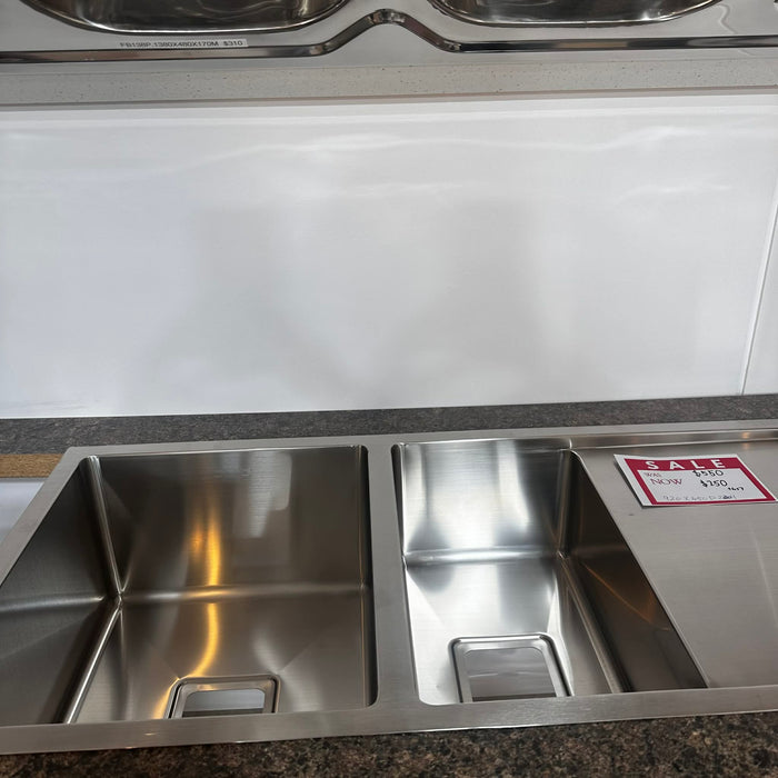 920mm Smooth Chrome Double Sink