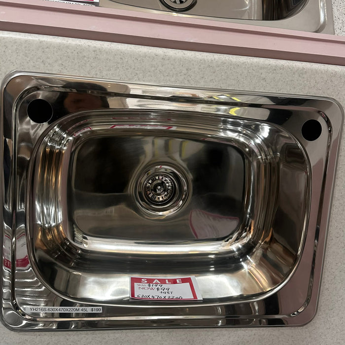 530mm Chrome Single Sink