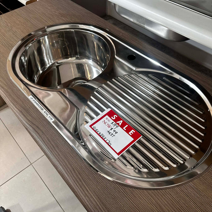 915mm Chrome Round Single Sink