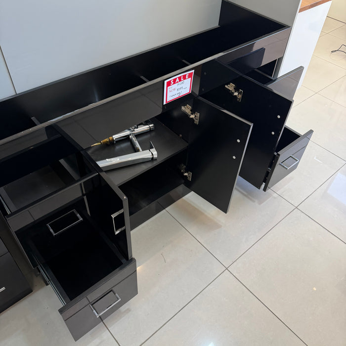 Double Basin Vanity Dark Chocolate Brown (Cabinet Only)