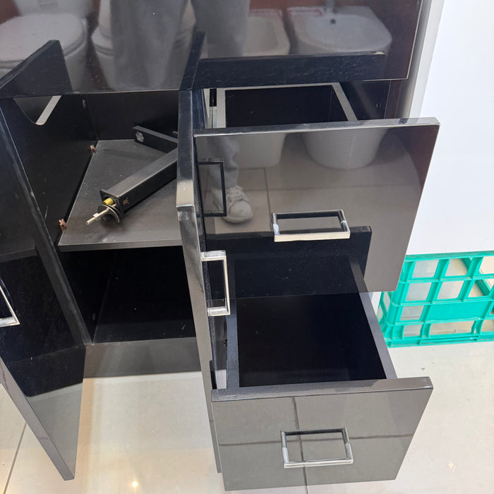 Double Basin Vanity Dark Chocolate Brown (Cabinet Only)