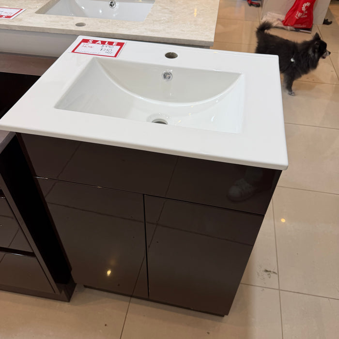 Dark Chocolate Vanity with Ceramic Under-mount Top