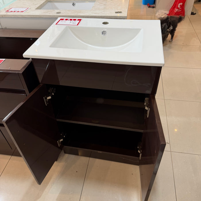 Dark Chocolate Vanity with Ceramic Under-mount Top