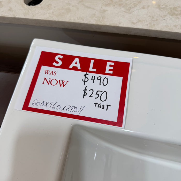Dark Chocolate Vanity with Ceramic Under-mount Top
