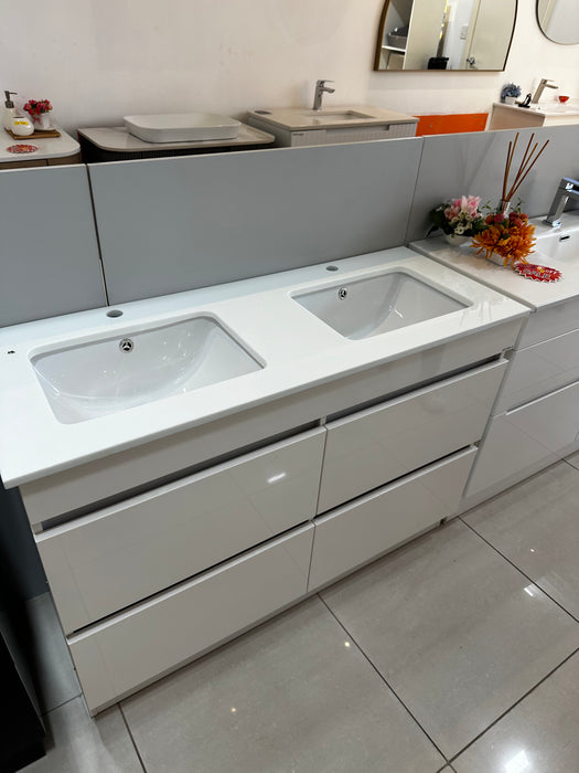 White Double Basin Vanity 1200mm | WD1200