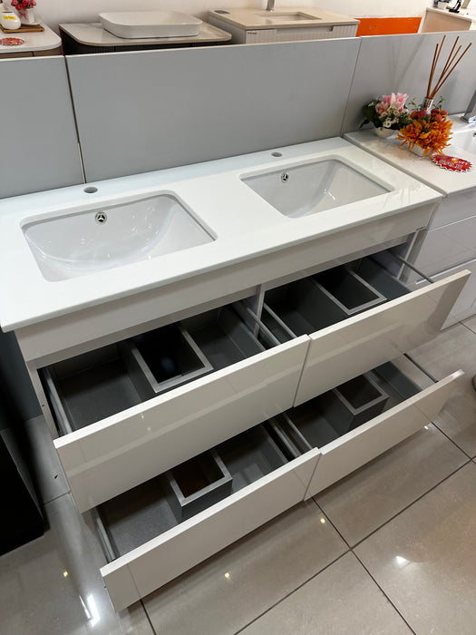 White Double Basin Vanity 1200mm | WD1200