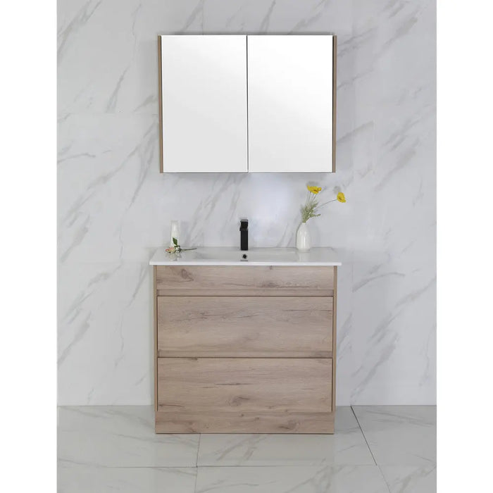 Max Timber Look Free Standing Vanity 900mm