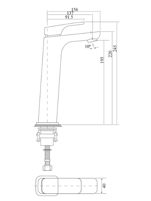 Chaser Tall basin Mixer