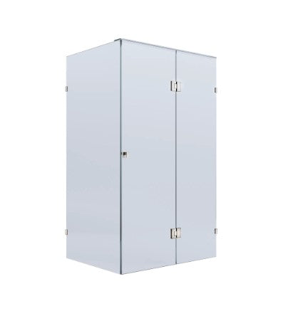 Fully Frameless Pivot Front & Return Valentina 2000mm | Chrome