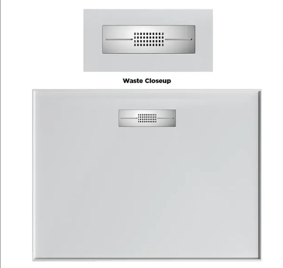 Elite Rear Outlet Shower Base 900 x 900mm