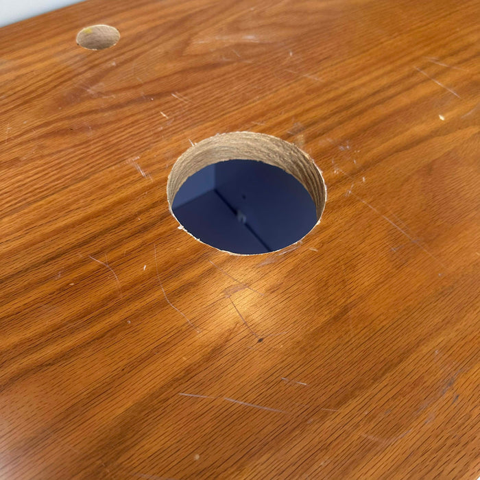 900mm White Vanity With Wood Top