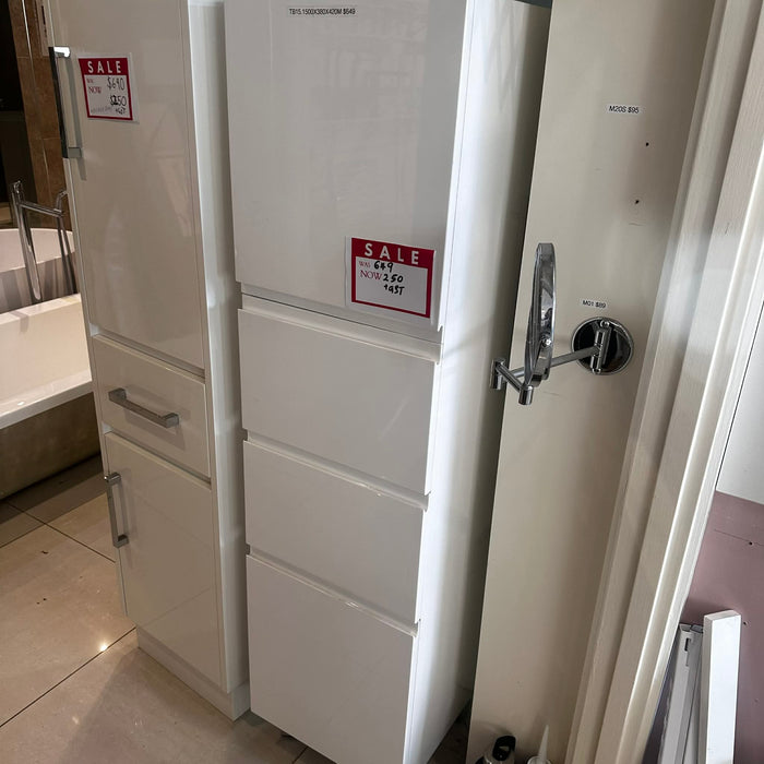 380mm White Glossy Cabinet