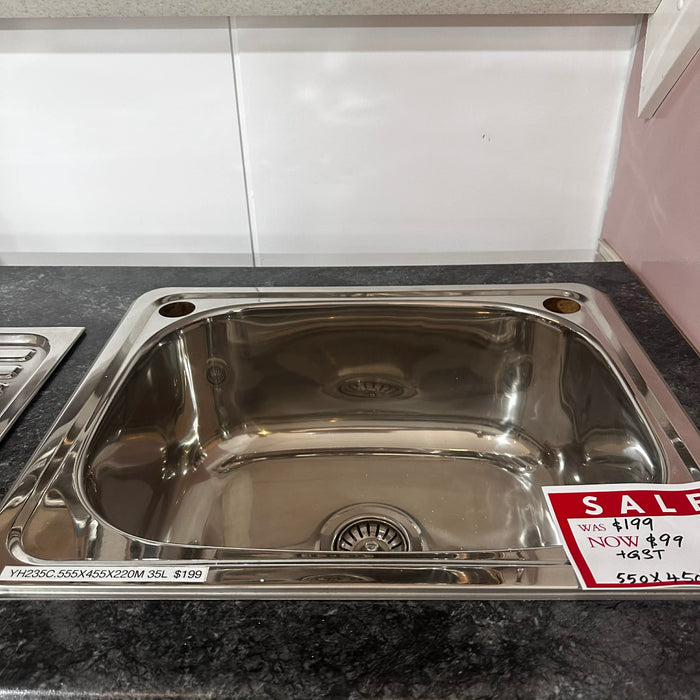 550mm Chrome Single Sink