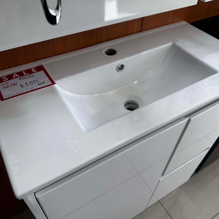750mm White Bathroom Vanity