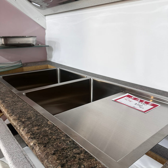 920mm Smooth Chrome Double Sink