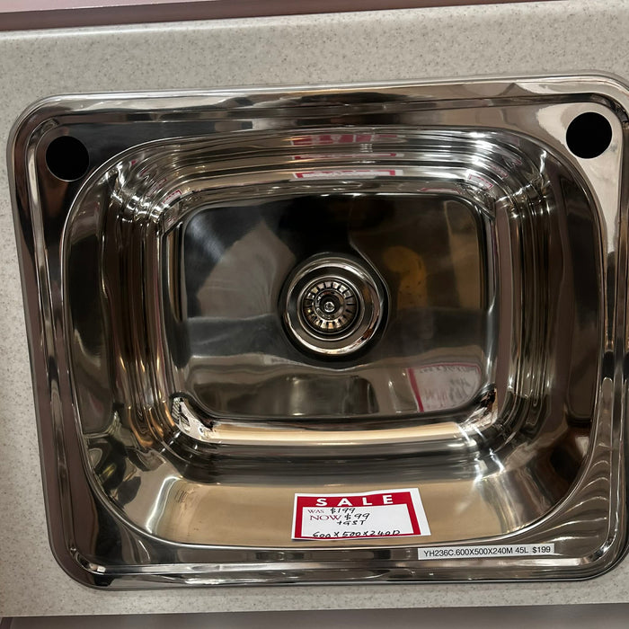 530mm Chrome Single Sink