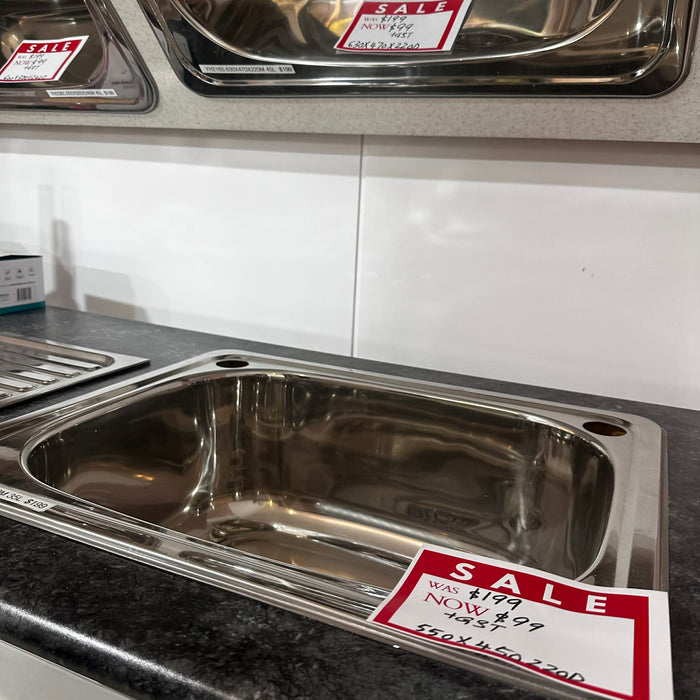 550mm Chrome Single Sink