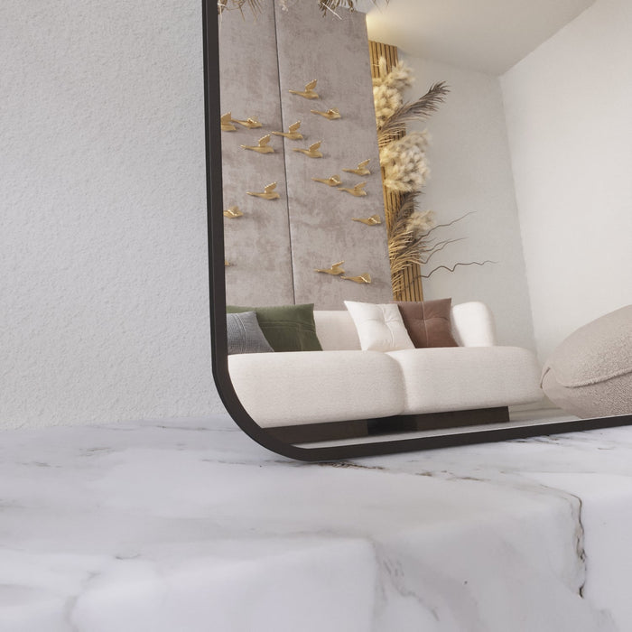 BLACK RECTANGLE MIRROR | 1800 x 800