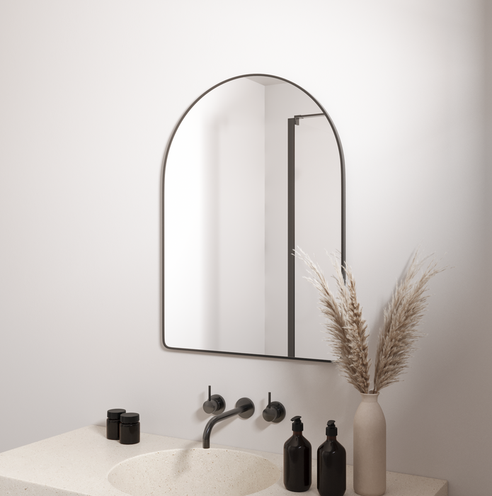 BLACK ARCH VANITY MIRROR | 950 X 700