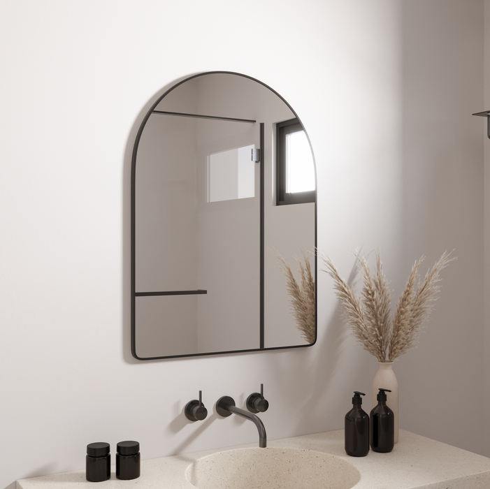 BLACK ARCH VANITY MIRROR | 950 X 700