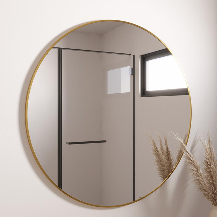 GOLD ROUND CIRCLE MIRROR | 1000mm