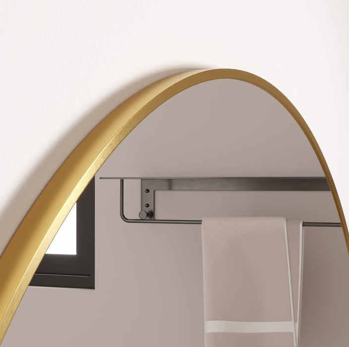 GOLD ROUND CIRCLE MIRROR | 1000mm