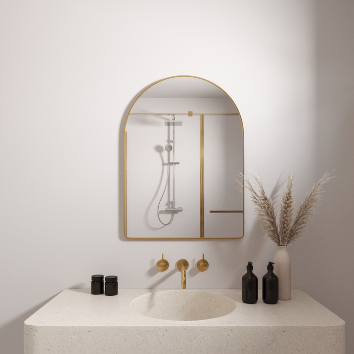 GOLD ARCH VANITY MIRROR | 950 X 700mm